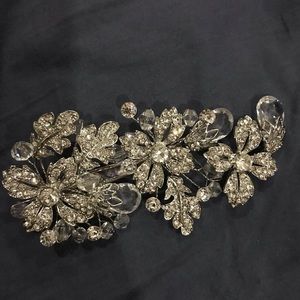 Bling Diamond Cz hair clip comb wedding cz sparkle